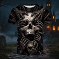 thumbnail image 2 of Y-Sunset Halloween T-Shirt for Men, Funny Skeleton Graphic Short Sleeve Crew Neck T-Shirt, Novelty Short Sleeve Crewneck Shirt, 2 of 5