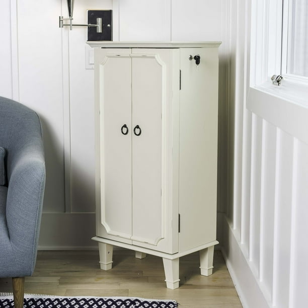Enloe Free Standing Jewelry Armoire With Mirror Com Standing Jewelry Armoire With Mirror, Enloe Free Standing Jewelry Armoire With Mirror