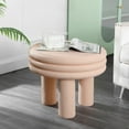 thumbnail image 3 of Rashida 17.75" Contemporary Minimalist Curvy High Accent Table , Pink Frosted, 3 of 8
