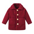 thumbnail image 6 of Mikilon Girls Winter Coats Size 2-8 Years Solid Color Plus Velvet and Thicken Jackets Casual Long Sleeve Fall and Winter Round Neck Cute Fleece Clothes, 6 of 9