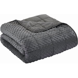 Weighted Blanket for Adults, Comfortable and Soft Throw Weighted Blanket with Premium Glass Beads for All Season 15 lbs 60"x80", Dark Grey