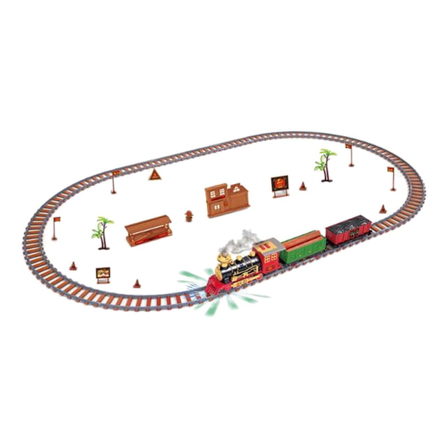 Juego de vías de tren, juego de vías de tren, juego de tren retro clásico y con sonido para 190 PCS