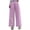 Purple, variant on Tumotour Oversized Linen Pants For Women Flowy Pants Wide Leg Embroidered Casual Pants Lounge Loose Beach Summer Pants Elastic Waist Trousers