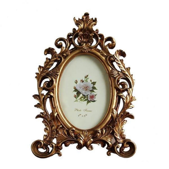 Abbracc 2x European Gold Wedding Photo Frame Vintage Retro Picture Frame for