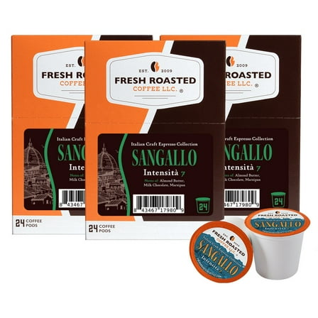 Fresh Roasted Coffee, Italian Craft Collection, Sangallo, 72 K-compatible Pods