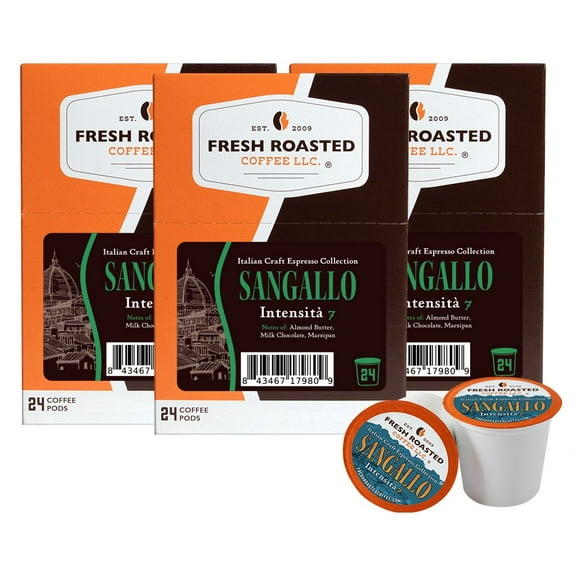 Fresh Roasted Coffee, Italian Craft Collection, Sangallo, 72 K-compatible Pods