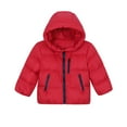 thumbnail image 4 of ATOGUTA Boys Puffer Coat Winter Fleece Jacket Zip Up Hooded Puffer Quilted Kids Outerwear Jacket for Boys Size 1T-14 Red, 4 of 6
