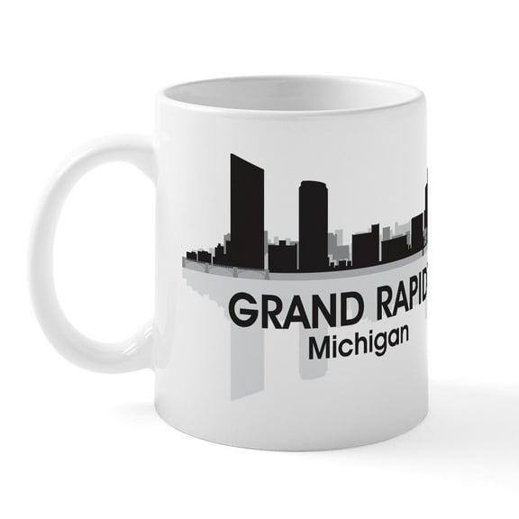 CafePress - Grand Rapids Skyline Mug - 11 oz Ceramic Mug - Novelty Coffee Tea Cup