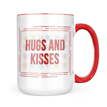 

Christmas Cookie Tin Hugs And Kisses Valentine s Day Candy Hearts Mug gift for Coffee Tea lovers