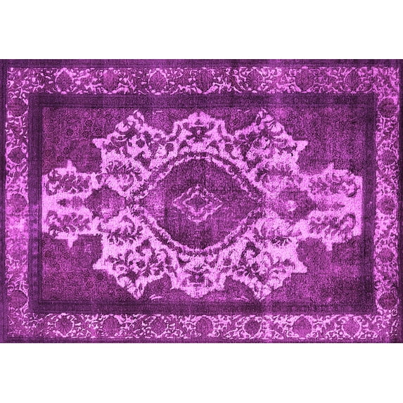 Ahgly Company Indoor Rectangle Oriental Pink Industrial Area Rugs, 8' x 12'