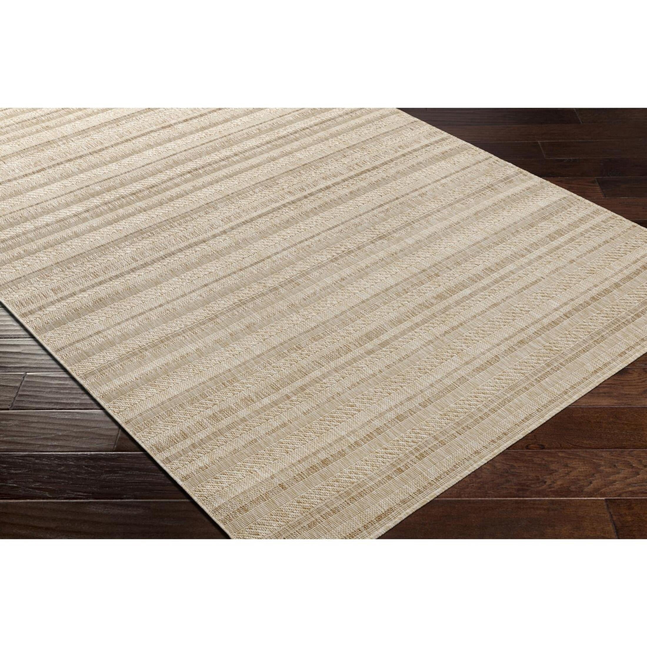 Livabliss Outdoor Rugs, 5ft Round Eagean Global Light Beige Round Area Rug for Patio, Porch, Deck, Backyard, Waterproof Indoor Outdoor Carpet (5'3" x 5'3")