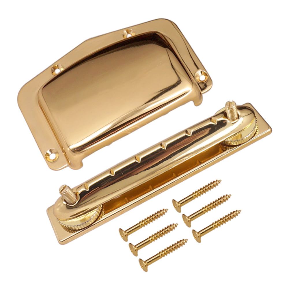 Gold Adjustable Fixed Bridge Tailpiece For Vintage Teisco Electric Guitar Parts 