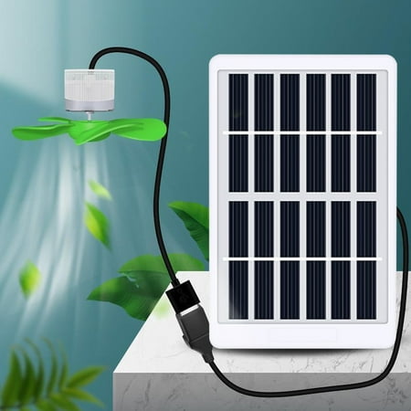 

LWITHSZG Outdoor Solar Ceiling Fan Camping Fan USB Small Ceiling Fan Plug-in Fan Outdoor Plant Pet Ventilation Fan Small Hanging Fan