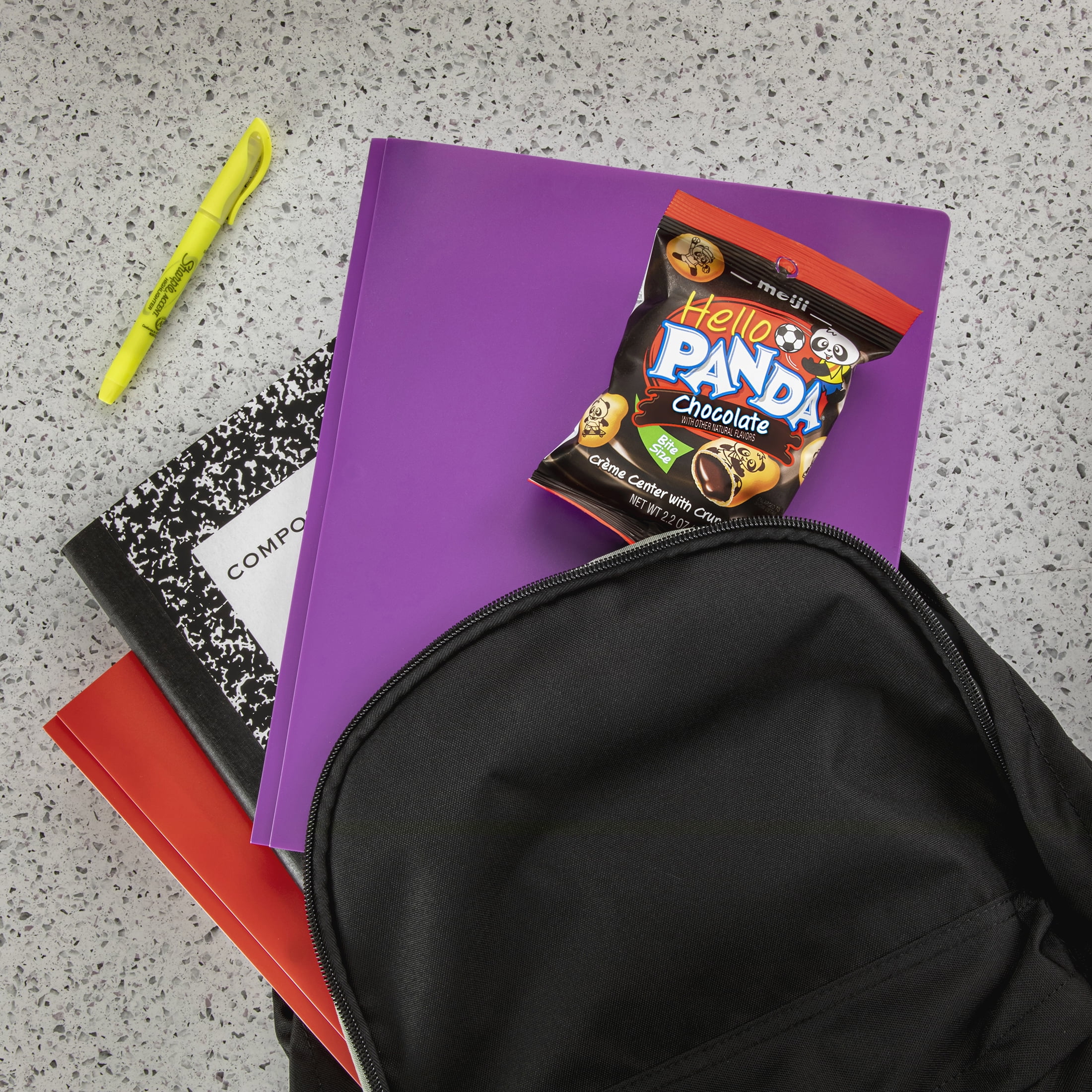 Meiji Hello Panda Chocolate Crème Filled Cookie Snacks, Bite Size