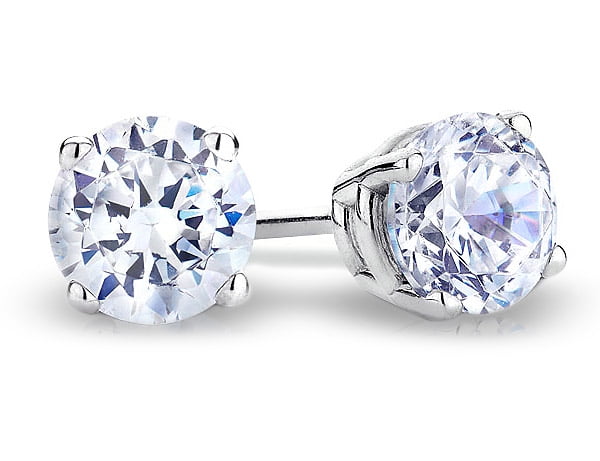 Diamond Earrings 1/2 Carat (ctw Color H-I, Clarity I2-I3) in 14K White ...