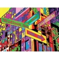 thumbnail image 2 of Potron, Geraldine 14x12 White Modern Wood Framed Museum Art Print Titled - Pancartes, 2 of 4