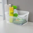 thumbnail image 6 of Mainstays Large Open Bin, Clear Plastic, Easy Access Bin with Scoop Front, Clear, 6 of 9