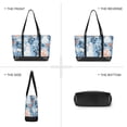 thumbnail image 6 of FORMRS Canvas Laptop Tote Bag for Women with 15.6" Computer Compartments Shoulder Handbag, Floral Easter Rabbits, 6 of 7