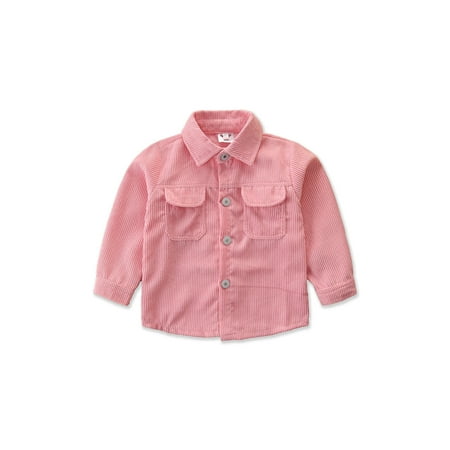 

Farrubbyine8 Toddler Kids Baby Long Sleeve Coat Lapel Top Casual Autumn Clothes