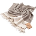 thumbnail image 5 of Smyrna Farmhouse Beige Solid 100% Cotton Throw, 60" x 80", 5 of 7