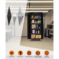 thumbnail image 5 of Huisuilinss Metal Garage Storage Cabinet with Wheels,72" H Metal Storage Cabinet with 4 Adjustable Shelves,Steel Rolling Cabinet with Locking Door for Home, School, Office, Garage, 5 of 7