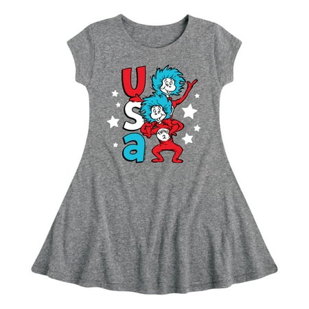 

Dr. Seuss - USA Things - Toddler And Youth Girls Fit And Flare Dress