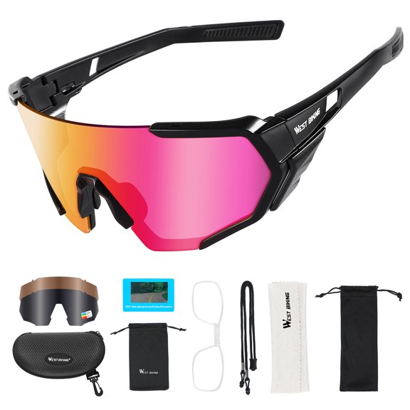 HYwys Polarized Sports Glasses with 3 Lenses Men s Sunglasses 1 Pcs