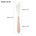 thumbnail image 2 of Uxcell 2 Pieces No.20 Painting Palette Knife Stainless Steel Slant Spatula Pallet Knife for Acrylic Paint, 2 of 6