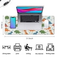 thumbnail image 5 of Long Mouse Pads for Desk,White Cartoon Cute Dinosaurs Pattern Desk Mats on Top Of Desks, Desk Mouse Pad Extra Large with 3mm Non-Slip Base and Stitched Edge for Gaming,Office,Work,Home 31.5"x11.8", 5 of 6