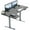 Black/Gray, variant on VIVO Electric 58" x 35" Corner Stand Up Desk, Black Table Top, Gray Frame