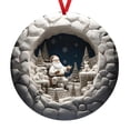 thumbnail image 1 of Gkeoshab Hangs Acrylic Christmas Tree Ornament: Snowy Cottage Flat Pendant Home & Garden, 1 of 5