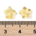 thumbnail image 3 of Transparent Spray Painted Frosted Glass Beads with Glitter Powder Star Gold 8x8x4mm Hole: 1mm, 3 of 3