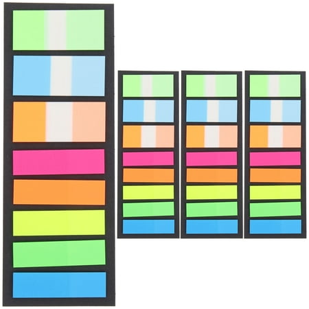 

4 Bags Colored Sticky Tabs Self Adhesive Reading Markers Reading Stickers Fluorescence Page Markers