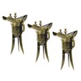 thumbnail image 4 of IFANLANDOR 3Pcs Kung Fu Tasting Cup Triangular Shape For White Wine Vodka Cordials Special Occasions, 4 of 8