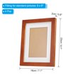 thumbnail image 2 of Unique Bargains 6x8 inch Wooden Picture Frames, 4 Pcs Display, Brown, 2 of 5
