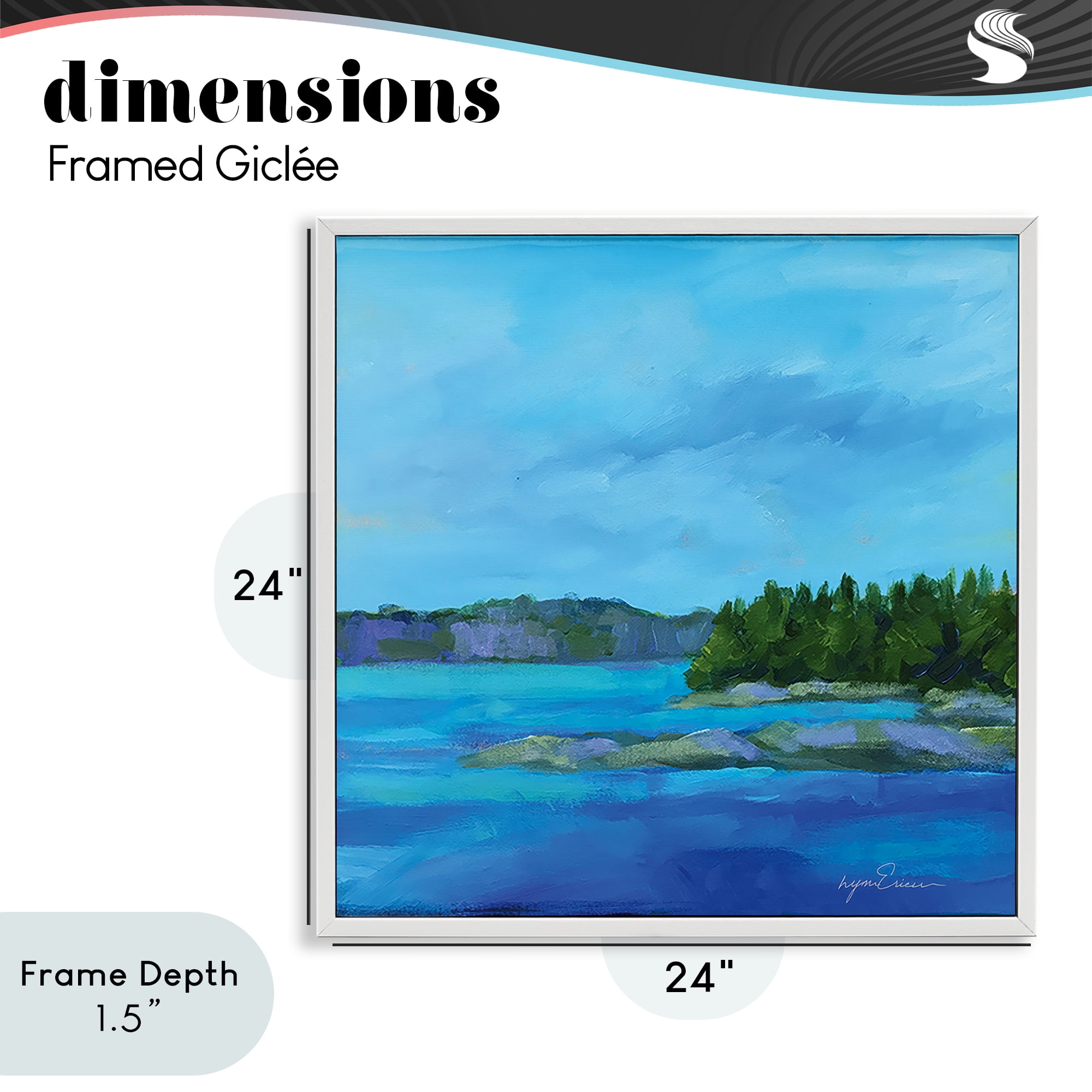 Stupell Industries Tranquil Blue Cove White Framed Giclee Art, design by Lynn Ericson Fine Art