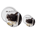 thumbnail image 1 of Black Dog Animal Photograph Picture Pins  Badge Button Design Kit Craft Sets, 1 of 3