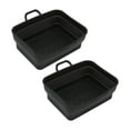 thumbnail image 4 of Fryer Liner, 2 Pcs No BAP Dishwasher Safe Non Stick Fryer Basket  For Kitchen Black,Brown, 4 of 8