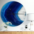 thumbnail image 2 of DesignArt Blue Agate Crystal Large Wall Clock, 2 of 2