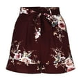 thumbnail image 5 of Njagoc3 Womens Floral Print Shorts, Mid - Waist, Summer Picnic and Vacation Wear, Regular Fit, 5 of 6