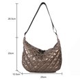 thumbnail image 2 of Bolso Hombro Otoño Invierno Bandolera Bolsos Acolchados Bolsos De Mujer Champán, 2 of 9