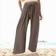 thumbnail image 1 of WILLBEST Pantalones Casuales para Mujer: Pantalones Holgados Lisos con Cintura Elástica y Bolsillos de Cintura Media para Uso Diario Cómodo. Chica, 1 of 4