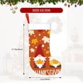 thumbnail image 3 of Cauagu Happy Thanksgiving Three Gnomes for Christmas Stockings,1-Pack Large Xmas Stocking Holiday and Farmhouse Stocking Fit for Christmas Holiday Party Decoration(17.7*11 Inch), 3 of 7