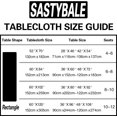 thumbnail image 5 of Spring Summer Vinyl Tablecloth With Flannel Backing 60 X 120 Inch, Floral Waterproof Heat Resistant Plastic Tablecloth, Heavy Duty French Table Cover for Dining, Party, Indoor, Outdoor, Blue, 5 of 5