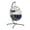 Navy, variant on Ulax Furniture Outdoor Wicker Hanging Basket Swing Chair Indoor Egg Chair with Cushion and Stand-Upgrade, Turquoise