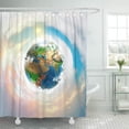 thumbnail image 1 of KSADK White Globe of Earth Planet This are Furnished by NASA Blue World Shower Curtain Bathroom Curtain 60x72 inch, 1 of 1