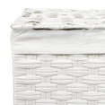 thumbnail image 6 of Seville Classics Premium Handwoven Portable Laundry Bin Basket with Carrying Handles, Household Storage for Clothes, Linens, Sheets, Toys, White, Rectangular Hamper, 6 of 7