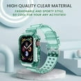 thumbnail image 3 of Tianle Clear Bands for Apple Watch 42mm 44mm 45mm with Transparent Rugged Bumper Case Compatible with Series 9 8 7 SE 6 5 4 3 2 1, 3 of 6