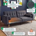 thumbnail image 2 of Sofá Cama Makora Merlak Oxford Velvet 3 Posiciones con Soft Foam Reclinable, 2 of 9