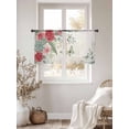 thumbnail image 4 of Spring Roses Sheer Curtains 54 Inches Length 2 Panels Set, Window Sheer Curtains for Living Room/Bedroom, Garden Botanical Leaves Butterflies Light Filtering Rod Pocket Curtain 52''x54''x2, 4 of 8
